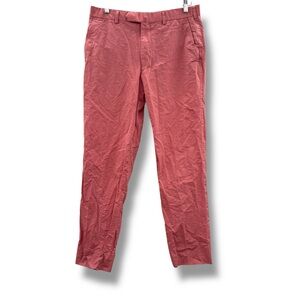 Brooks Brothers Fitzgerald Chino Pants Men’s Size 34x32 Coral Pink 1818‎